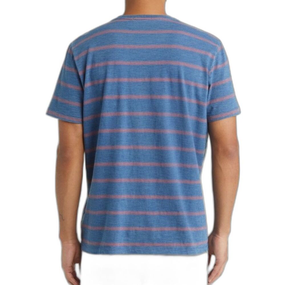 Marine Layer Men's Blue Red Preppy Signature Striped Crewneck SS T-Shirt Size XL - Picture 2 of 11